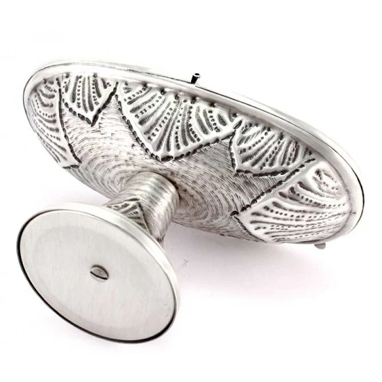 Turibolo Con Navetta Barocco Cesellato A Mano 24 Cm - immagine 9