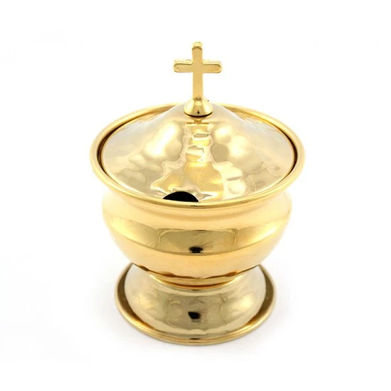Turibolo Con Navetta In Metallo Dorato 21 Cm - immagine 3