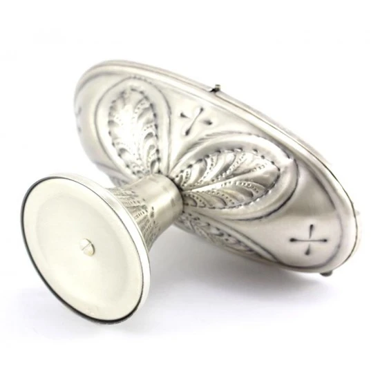 Turibolo Con Navetta In Ottone Cesellato Foglie 21 Cm - immagine 8