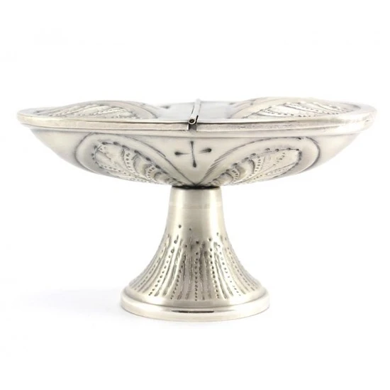 Turibolo Con Navetta In Ottone Cesellato Foglie 21 Cm - immagine 10