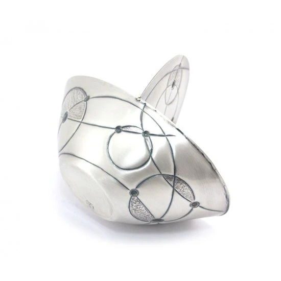 Turibolo Con Navetta Cosmos In Ottone Cesellato A Mano 21 Cm - immagine 8