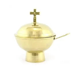 Navetta Tonda Per Incenso In Metallo 11,5 Cm