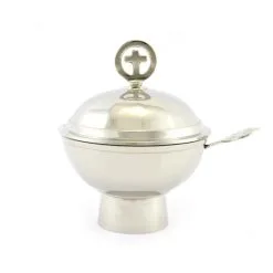 Navetta Tonda Con Croce Cerchio In Metallo 11 Cm