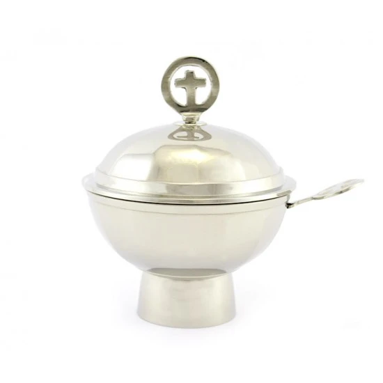 Navetta Tonda Con Croce Cerchio In Metallo 11 Cm