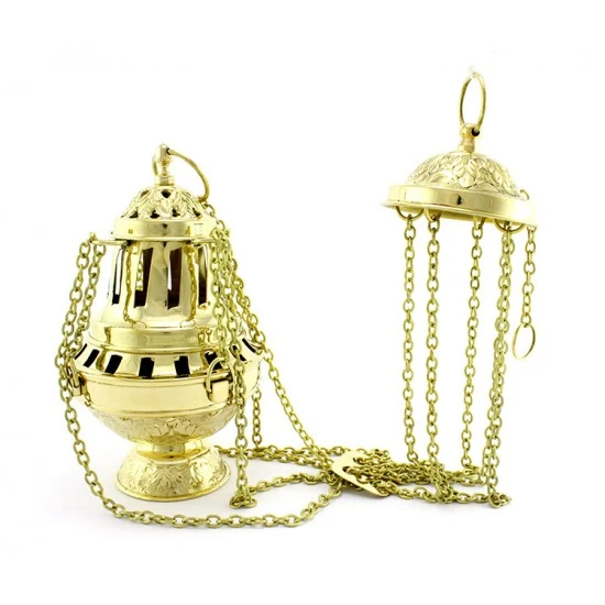 Turibolo Grande Metallo Dorato 22 Cm