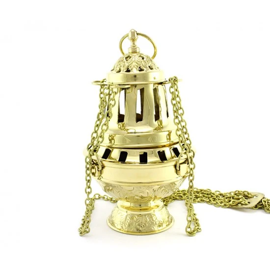 Turibolo Grande Metallo Dorato 22 Cm - immagine 2