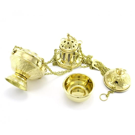 Turibolo Grande Metallo Dorato 22 Cm - immagine 5