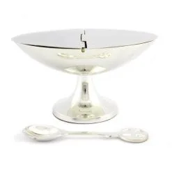 Navetta Per Incenso In Metallo Argentato 7 Cm