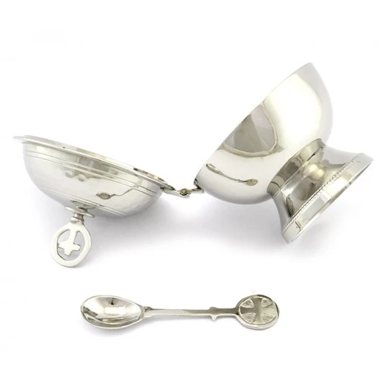 Navetta Per Incenso Sfera In Metallo Martellato 11.5 Cm - immagine 3