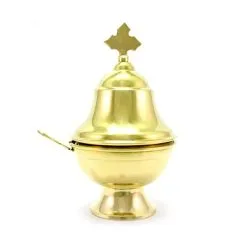 Navetta Anfora Metallo Dorato 16 Cm