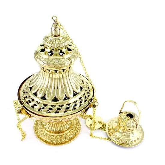 Turibolo Grande Metallo Dorato 30 Cm - immagine 3