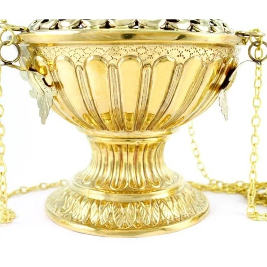 Turibolo Grande Metallo Dorato 30 Cm - immagine 5