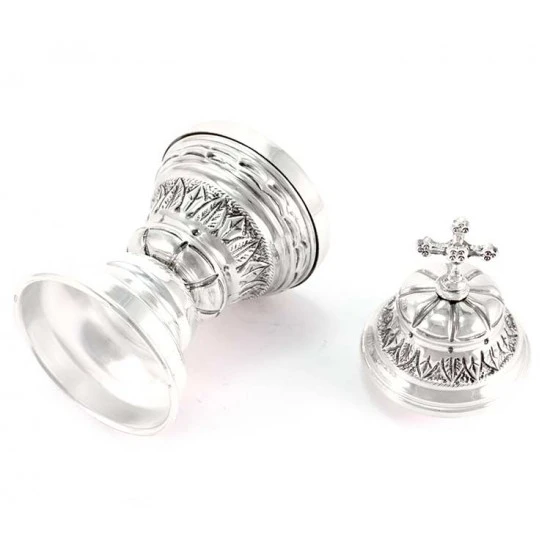 Turibolo Con Navetta Cesellato Foglie Ulivo 24 Cm - immagine 2