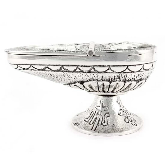 Turibolo E Navetta Cesellato Con Decoro Cerchi 28 Cm - immagine 9