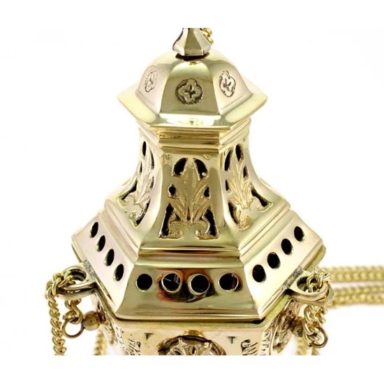 Turibolo Forma Esagonale In Fusione Metallo 27 Cm - immagine 7