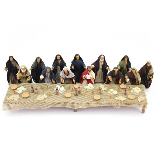 Ultima Cena Statue In Terracotta Vestita 13 Cm - immagine 2