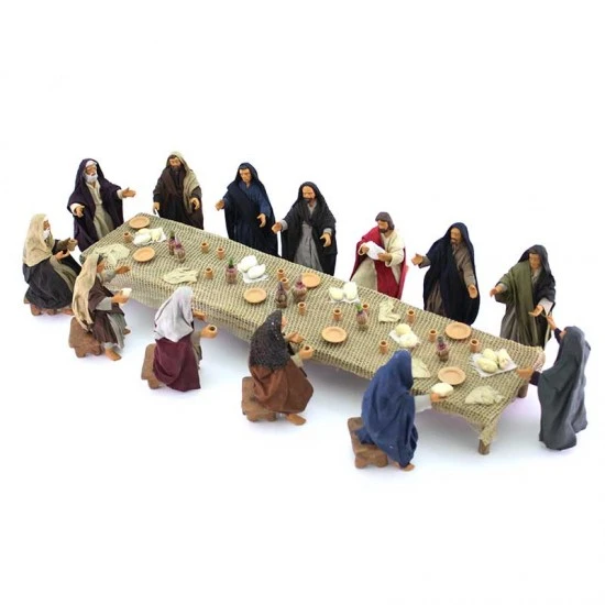 Ultima Cena Statue In Terracotta Vestita 13 Cm