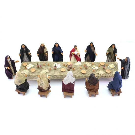 Ultima Cena Statue In Terracotta Vestita 13 Cm - immagine 3