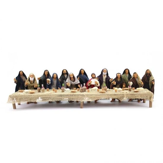 Ultima Cena Statue In Terracotta Vestita 13 Cm - immagine 4