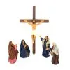 Scena Crocifissione Statue In Terracotta Vestita 13 Cm