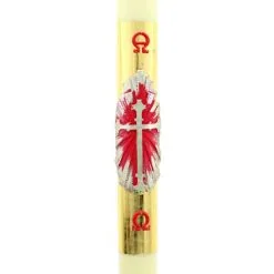 Cero Pasquale Cera D'api Foglia Oro Croce Sagomata 8x120 Cm