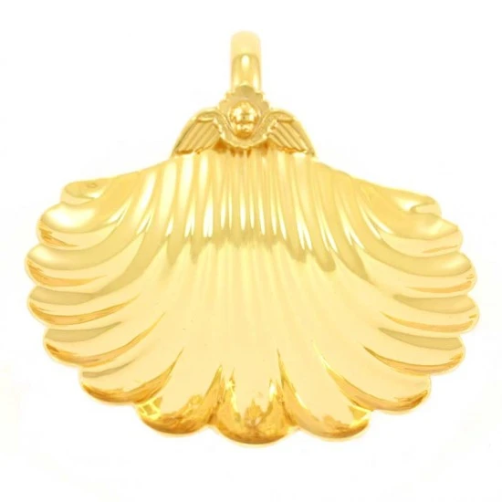 Servizio Da Battesimo Solenne In Ottone Piatto 29,5x20 Cm - immagine 5