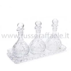 Servizio Oli Santi In Cristallo Di Bohemia Piatto 14x34 Cm