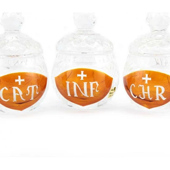 Servizio Oli Santi In Cristallo Bohemia Piatto 20x11x2,5 Cm - immagine 4