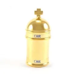 Vasetto Olio Chrisma In Ottone 8x3,5 Cm