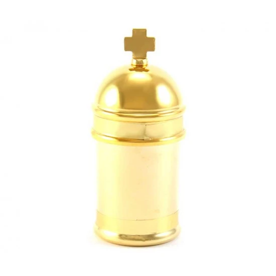 Vasetto Olio Infermi In Ottone 8x3,5 Cm - immagine 2