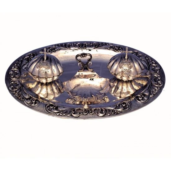 Servizio Da Battesimo Stile Antico Argento 800°°