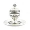 Vasetto Oli Santi Metallo Argentato Catecumeni 12x6,5 Cm