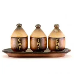 Servizio Oli Santi In Ceramica 11 Cm