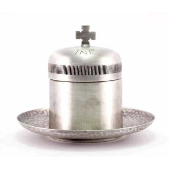 Vasetto Oli Santi Infermi Con Piattino Inglobato 8,5 Cm