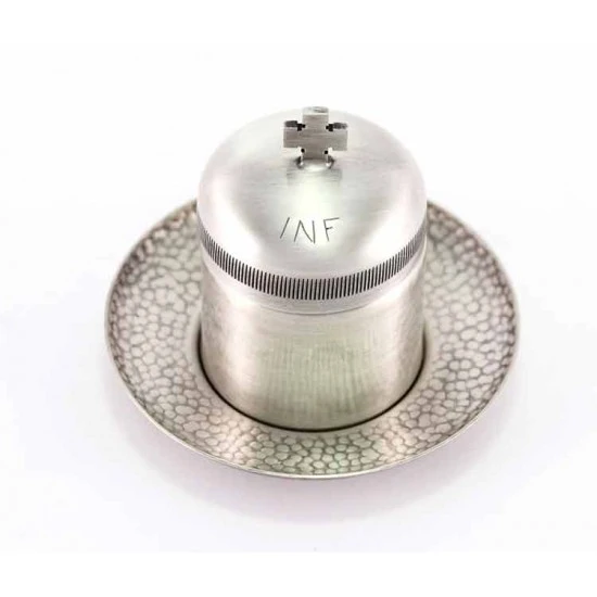 Vasetto Oli Santi Infermi Con Piattino Inglobato 8,5 Cm - immagine 3