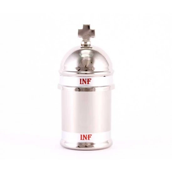 Vasetto Olio Infermi In Ottone Argentato 8x3,5 Cm