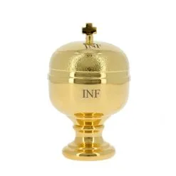 Vasetto Oli Santi Metallo Infermi 7x11 Cm