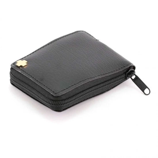 Portateca Pelle Vitello Con Teca E Croce 9x11x2 Cm - immagine 2