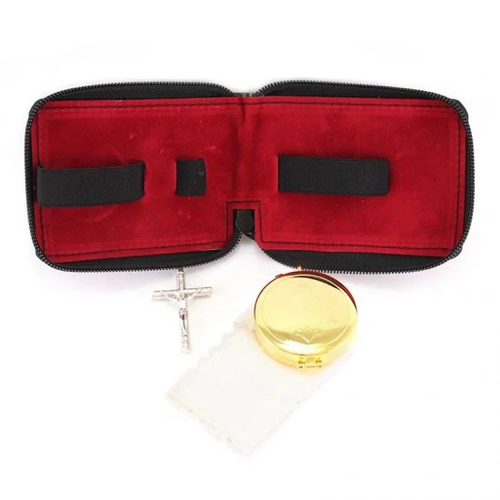 Portateca Pelle Vitello Con Teca E Croce 9x11x2 Cm - immagine 3