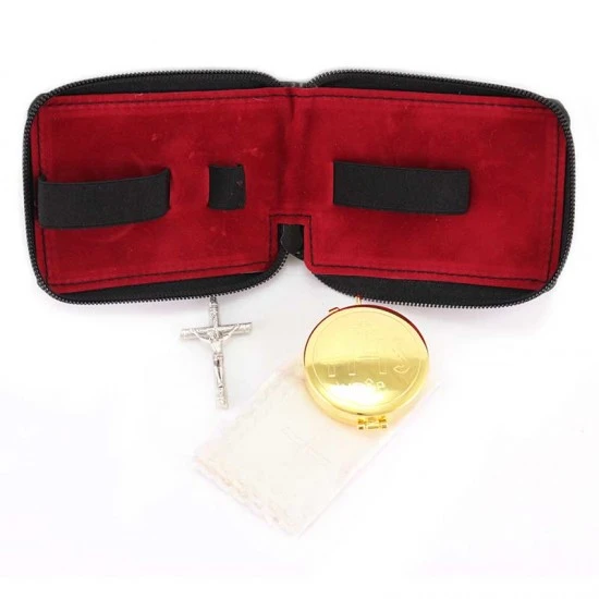 Portateca Pelle Vitello Con Teca E Croce 9x11x2 Cm - immagine 4