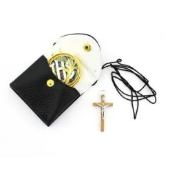 Portateca Con Crocifisso E Teca Placca 7x9x2 Cm