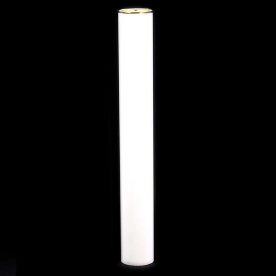 Candela In Plastica Bianca Con Portalampada 4x60 Cm - immagine 2