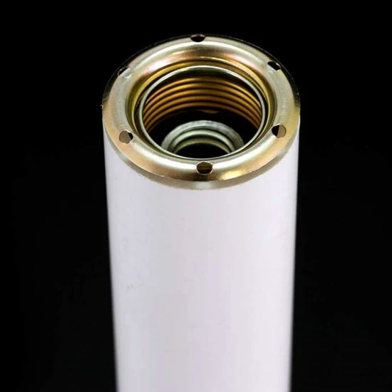 Candela In Plastica Bianca Con Portalampada 4x60 Cm - immagine 3