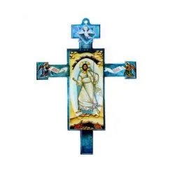 Croce In Plexiglas Icona Gesù Risorto 10x13,5 Cm