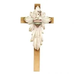 Croce Agnello Pasquale In Legno 10x20 Cm