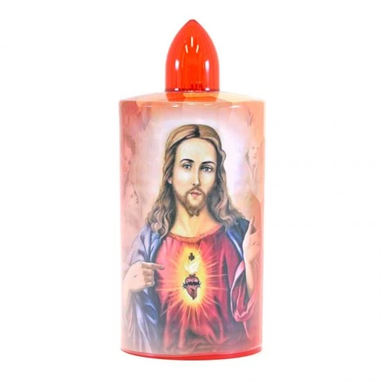 Lumino Elettronico Sacro Cuore Diametro 5,5 Cm 14 Cm