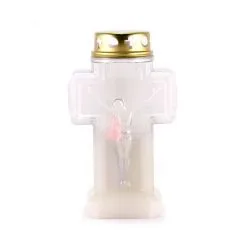 Lampada Elettronica Croce Bianca 19 Cm