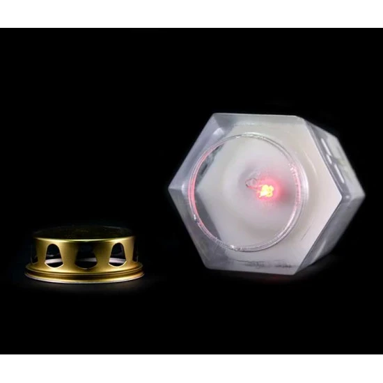 Lampada Elettronica Esagonale Bianca 17 Cm - immagine 3