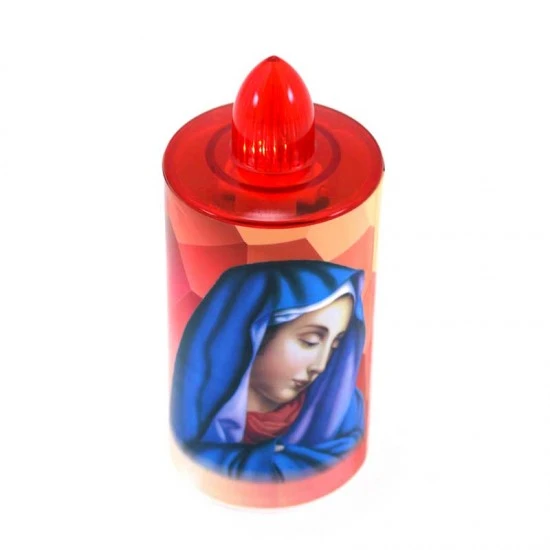 Lumino Elettronico Madonna Addolorata Diametro 5,5 Cm 14 Cm - immagine 2
