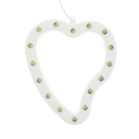 Cuore Luminoso 16 Led Bianco 24V 18x21 Cm